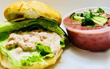 Tuna salad sandwich & side chili beans