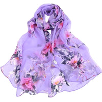 Rectangle Shape Purple Color Soft Wrap Medium Floral 